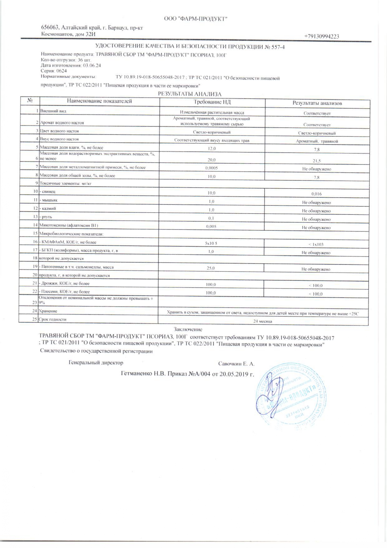 Паспорт №062024
